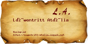 Löwentritt Atália névjegykártya